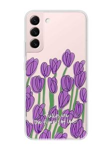 Прозорий чохол на Samsung Galaxy S22 :: Тюльпани (принт 265)