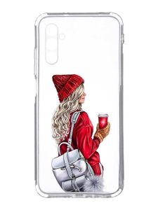 Прозорий чохол на Samsung Galaxy A34 5G/A346 :: Дівчина з рюкзаком (принт 9)