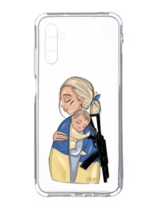 Прозорий чохол на Samsung Galaxy A34 5G/A346 :: Мама-захисниця (патріотичний принт 21)