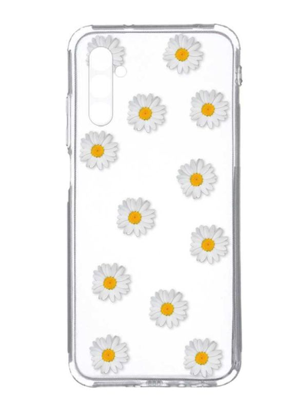 Прозорий чохол на Samsung Galaxy A34 5G/A346 :: Фон ромашки (принт 41)