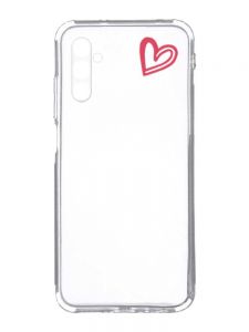 Прозорий чохол на Samsung Galaxy A34 5G/A346 :: Сердечко червоне (принт 46)