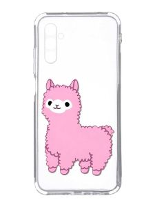 Прозорий чохол на Samsung Galaxy A34 5G/A346 :: Лама рожева (принт 100)