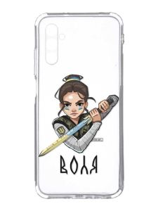 Прозорий чохол на Samsung Galaxy A34 5G/A346 :: Українська захисниця (патріотичний принт 169)