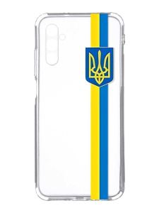 Прозорий чохол на Samsung Galaxy A34 5G/A346 :: Стрічка Україна (патріотичний принт 253)