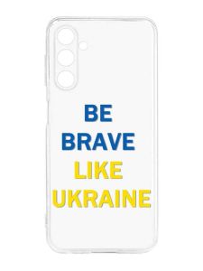 Прозорий силіконовий чохол на Samsung Galaxy M14 :: Сміливість (патріотичний принт 5)