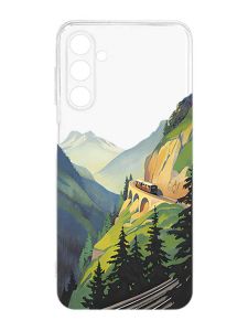 Прозорий силіконовий чохол на Samsung Galaxy M14 :: Пейзаж. Гори (принт 87)