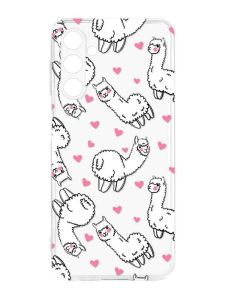 Прозорий силіконовий чохол на Samsung Galaxy M14 :: Лами (принт 95)