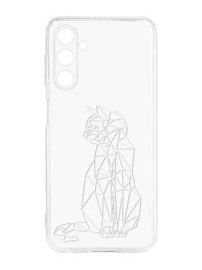 Прозорий силіконовий чохол на Samsung Galaxy M14 :: Котик (принт 125)