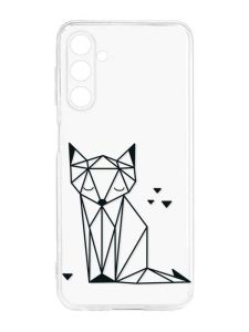 Прозорий силіконовий чохол на Samsung Galaxy M14 :: Лисиця (принт 126)