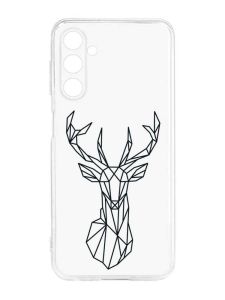 Прозорий силіконовий чохол для Samsung Galaxy M14 :: Олень (принт 128)