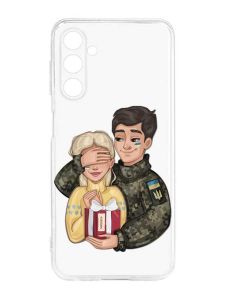 Прозорий силіконовий чохол на Samsung Galaxy M14 :: Подарунок Перемога (патріотичний принт 178)