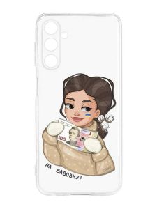 Прозорий силіконовий чохол на Samsung Galaxy M14 :: На бавовну (патріотичний принт 217)