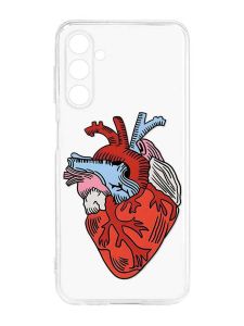 Прозорий силіконовий чохол на Samsung Galaxy M14 :: Серце анатомічне (принт 250)