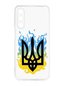 Прозорий силіконовий чохол на Samsung Galaxy M14 :: Тризуб Полум'я (принт 257)