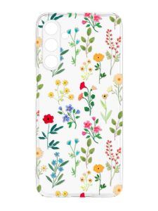 Прозорий силіконовий чохол на Samsung Galaxy M14 :: Квітковий фон (принт 269)