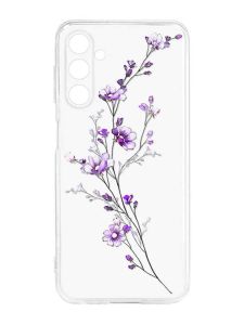 Прозорий силіконовий чохол на Samsung Galaxy M14 :: Гілочка квітів (принт 278)