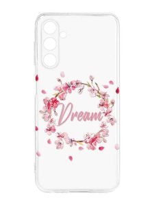 Прозорий силіконовий чохол на Samsung Galaxy M14 :: Віночок з сакури (принт 284)