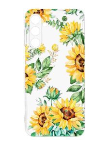 Прозорий силіконовий чохол на Samsung Galaxy M14 :: Соняхи (принт 288)