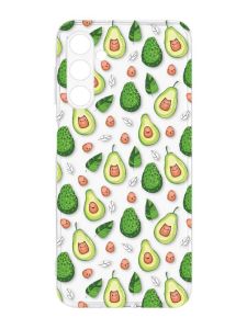 Прозорий силіконовий чохол на Samsung Galaxy M14 :: Авокадо з котиками (принт 301)