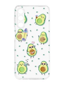 Прозорий силіконовий чохол на Samsung Galaxy M14 :: Авокадо на відпочинку (принт 302)