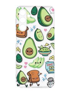 Прозорий силіконовий чохол на Samsung Galaxy M14 :: Милі авокадо каваї (принт 305)