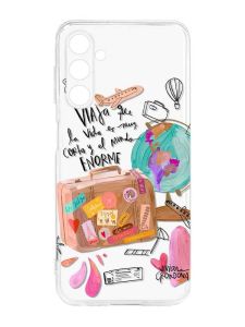 Прозорий силіконовий чохол на Samsung Galaxy M14 :: Настрій подорожувати (принт 329)