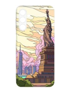 Прозорий силіконовий чохол на Samsung Galaxy M14 :: Статуя Свободи (принт 331)