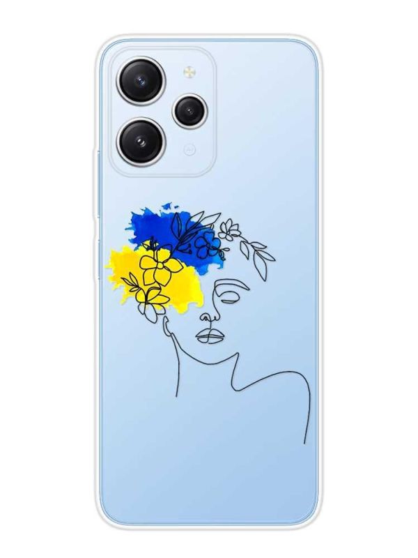 Прозорий чохол на Xiaomi Redmi 12 :: Українка Арт (принт 3)