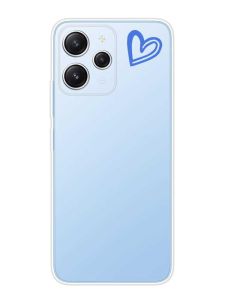 Прозорий чохол на Xiaomi Redmi 12 :: Сердечко синє (принт 48)