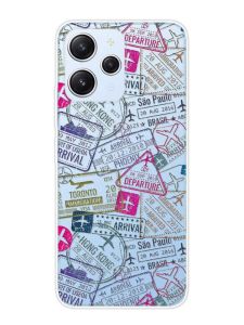 Прозорий чохол на Xiaomi Redmi 12 :: Подорожі. Штампи (принт 316)