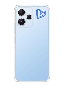 Чохол з потовщеними кутами на Xiaomi Redmi 12 :: Сердечко синє (принт 48)