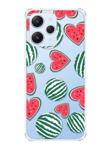 Чохол з потовщеними кутами на Xiaomi Redmi 12 :: Кавуни сердечка (принт 343)