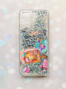 Чохол з плаваючими блискітками на Xiaomi Redmi Note 11 Срібний :: Настрій подорожувати (принт 329)