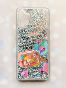 Чохол з плаваючими блискітками Samsung Galaxy A32 Срібний :: Настрій подорожувати (принт 329)