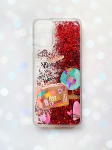 Чохол з плаваючими блискітками для Samsung Galaxy A03s (A037) Червоний :: Настрій подорожувати (принт 329)