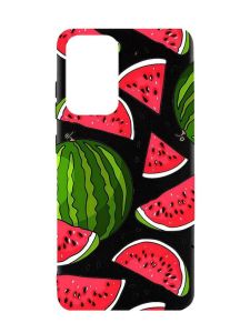 Матовий чорний чохол на Samsung Galaxy A52  :: Кавуни (принт 341)