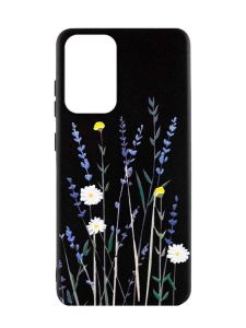 Матовий чорний чохол на Samsung Galaxy A52  :: Польові квіти (принт 270)