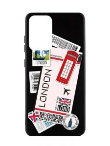 Матовий чорний чохол на Samsung Galaxy A52  :: Подорожі. Лондон (принт 326)