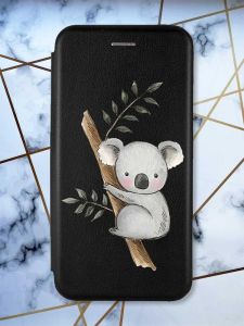 Чохол-книжка з малюнком для iPhone 11 Чорний :: Коала (принт 132)