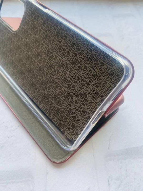 Чохол-книжка з малюнком для Xiaomi Redmi Note 10 Pro/10 Pro Max Бордовий :: Лавандовий віночок (принт 19)