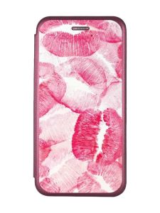 Чохол-книжка з малюнком для Samsung Galaxy J5(2016) J510 Бордовий :: Цьомики (принт 93)