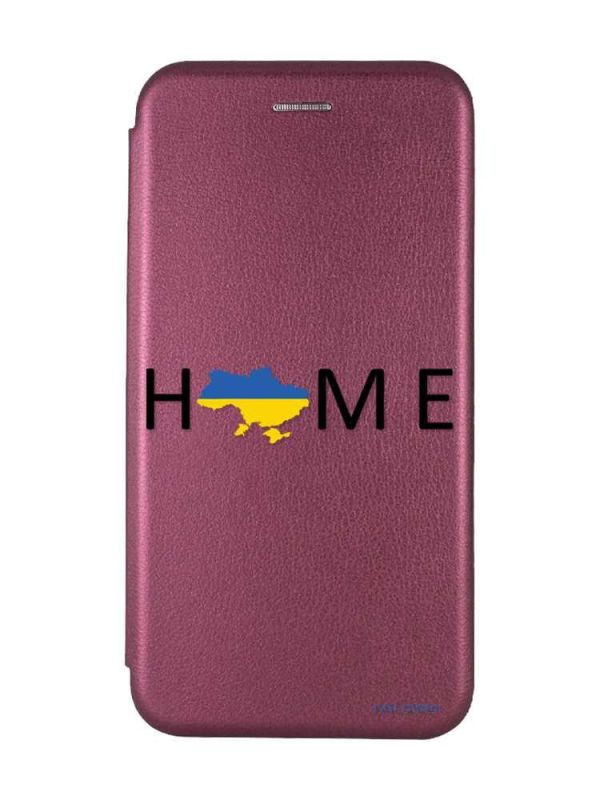 Чохол-книжка з малюнком для Samsung Galaxy J5(2016) J510 Бордовий :: Дім Україна (патріотичний принт 72)