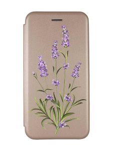 Чохол-книжка з малюнком на Xiaomi Redmi Note 9/10X Золотистий :: Гілочки лаванди (принт 266)