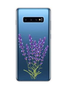 Прозорий чохол на Samsung Galaxy S10 Plus :: Лаванда (принт 28)