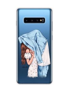 Прозорий чохол на Samsung Galaxy S10 Plus :: Поцілунок (принт 33)