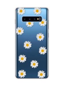 Прозорий чохол на Samsung Galaxy S10 Plus :: Фон ромашки (принт 41)