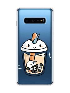 Прозорий чохол на Samsung Galaxy S10 Plus :: Коктейль Єдиноріг (принт 96)