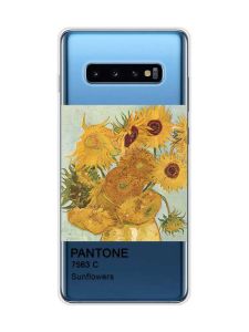 Прозорий чохол на Samsung Galaxy S10 Plus :: Соняхи (принт 81)