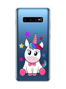 Прозорий чохол на Samsung Galaxy S10 Plus :: Єдиноріг (принт 102)