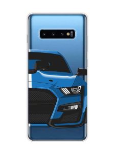 Прозорий чохол на Samsung Galaxy S10 Plus :: Авто синє (принт 229)